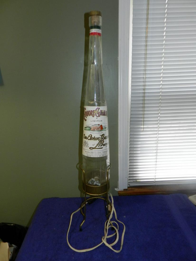 Large Lighted Galliano Liquore Display dispenser: 36" tall.