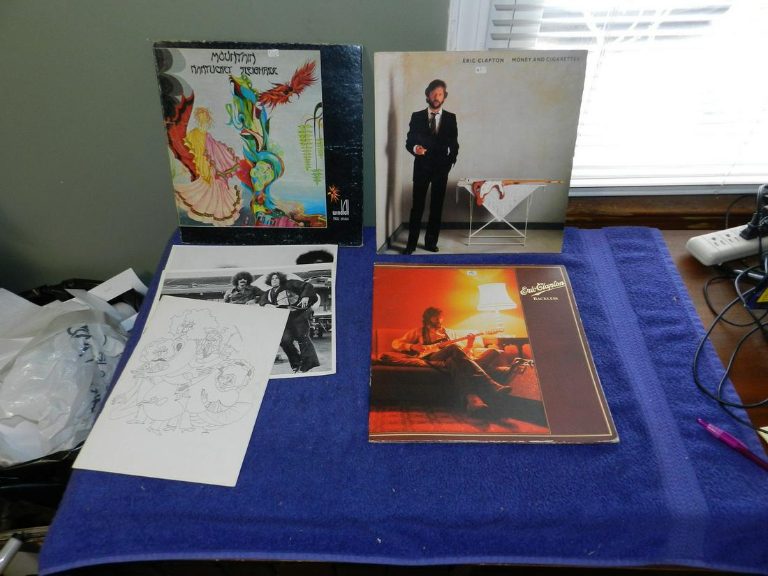 Lot of 3 Vintage Albums Eric Clapton Mountain (1 of 1)