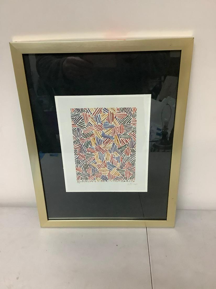 Jasper Johns plate signed print in color 13x17 (1 of 1)