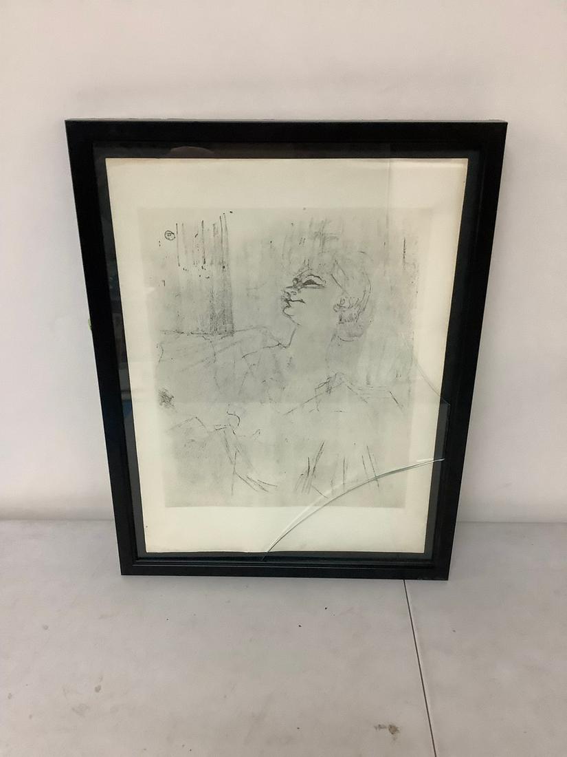 Henri Toulouse lautrec litho 12x16 broken glass (1 of 1)