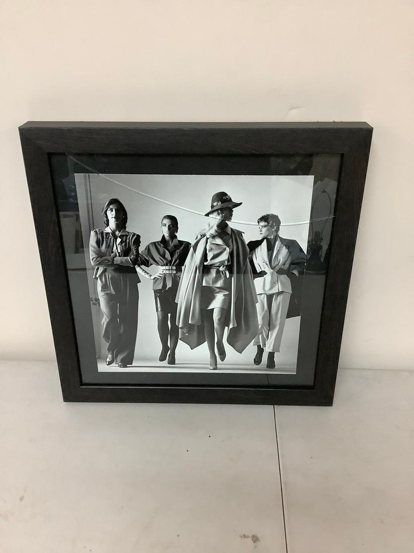 Helmut Newton photographic print 13x13 cracked glass: Helmut Newton photographic print 13x13 cracked glass