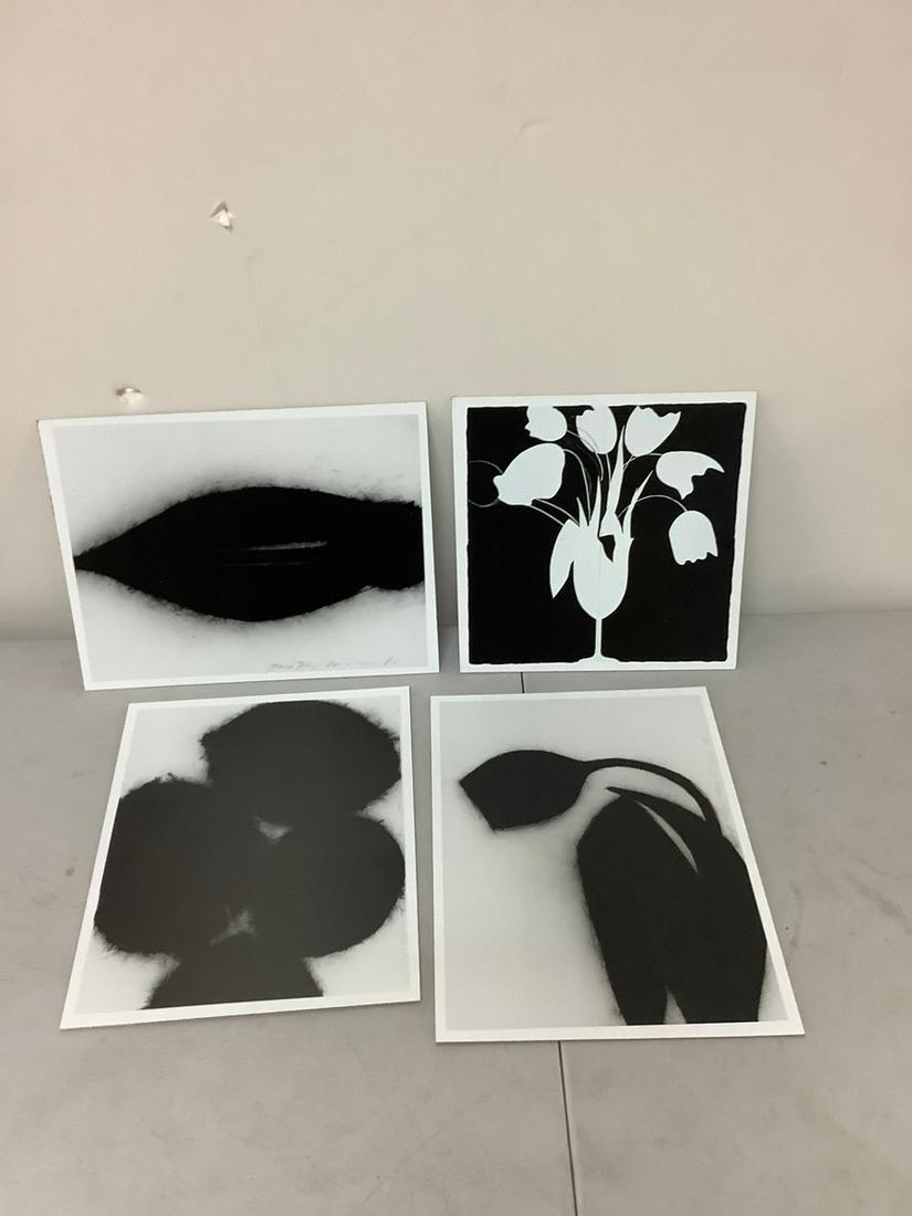 Donald Sultan lot of 4 prints in colors mounted (1 of 1)