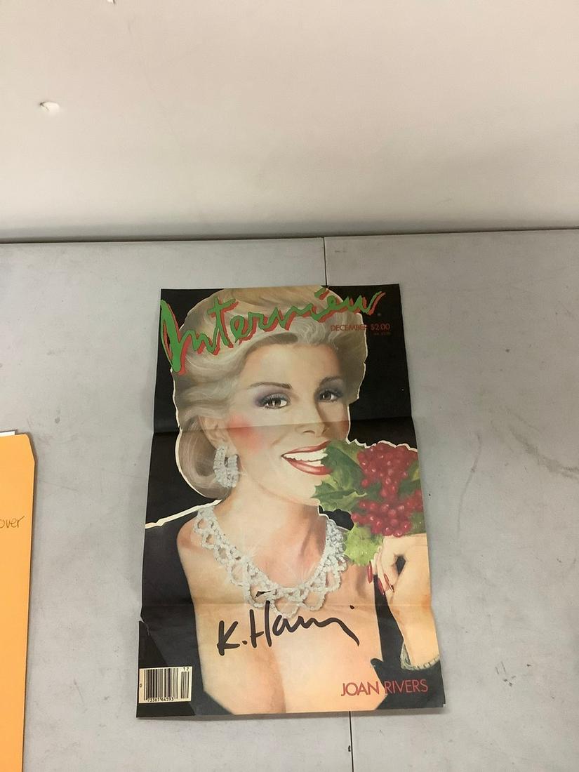 Keith Haring Signed interview magazine cover (1 of 1)