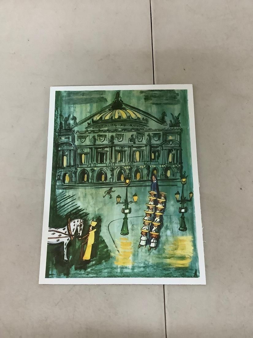 Ludwig Bemelmans print in colors mounted: Ludwig Bemelmans print in colors mounted