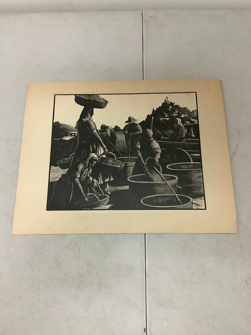 Clare Leighton woodcut: Clare Leighton woodcut