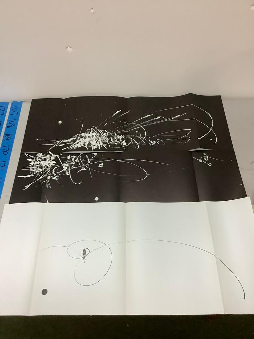 Georges Mathieu Lot of 3 lithographs: Georges Mathieu Lot of 3 lithographs