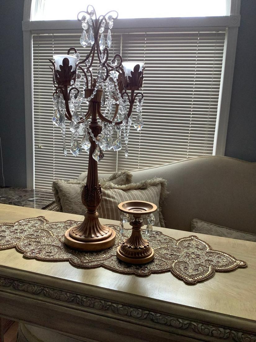 One Candelabra and One Candle Holder Largest 27 in.: One Candelabra and One Candle Holder Largest 27 in.