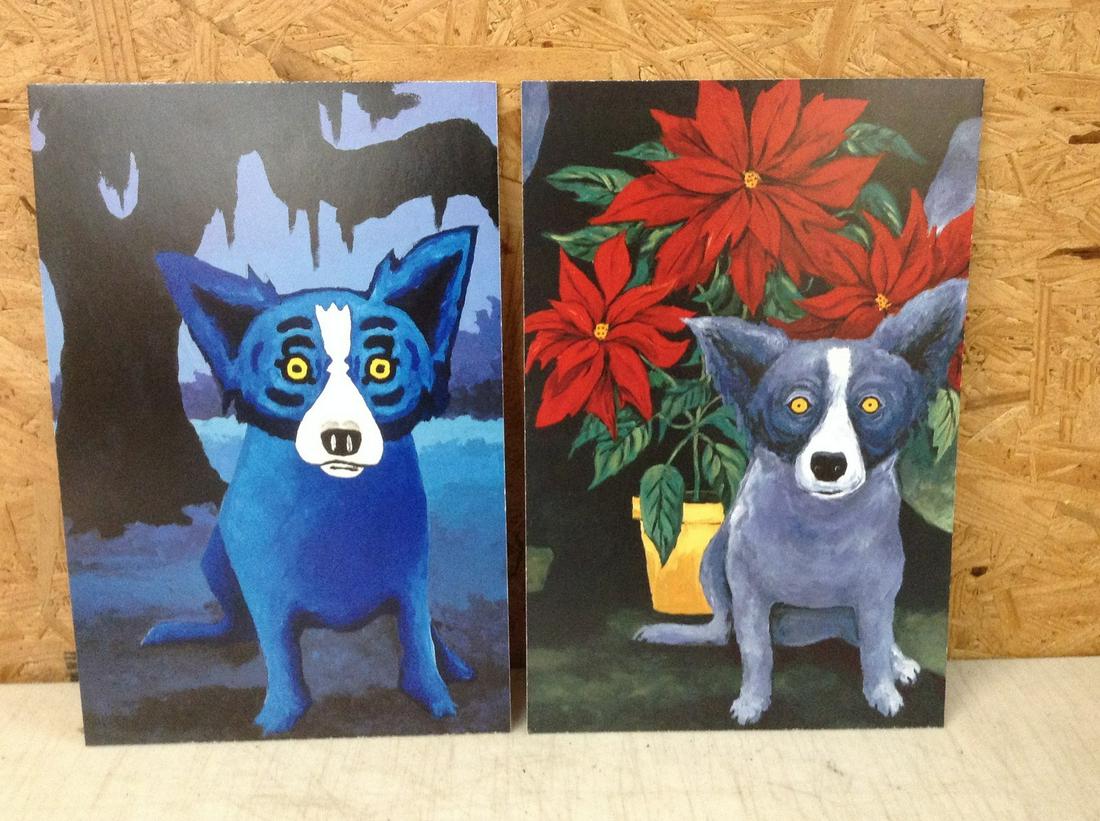Lot of 2 George Rodrigue Prints in Color Both 8X12.25" (1 of 1)