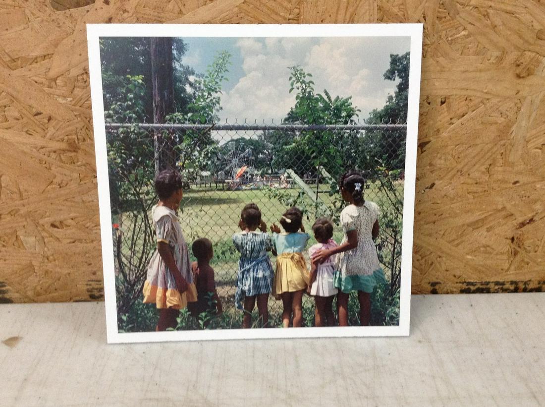 Gordon Parks "Separation in the South" Print in Color Mounted 7.75 X7.75": Gordon Parks "Separation in the South" Print in Color Mounted 7.75 X7.75"