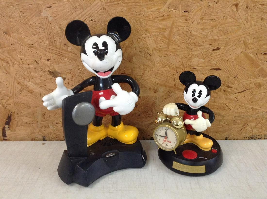 Lot of 2 Vintage Mickey Mouse Antiques Tallest 14.5": Lot of 2 Vintage Mickey Mouse Antiques Tallest 14.5"