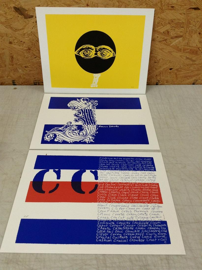 Sister Corita Kent Lot of 3 Lithographs 12X9" (1 of 1)