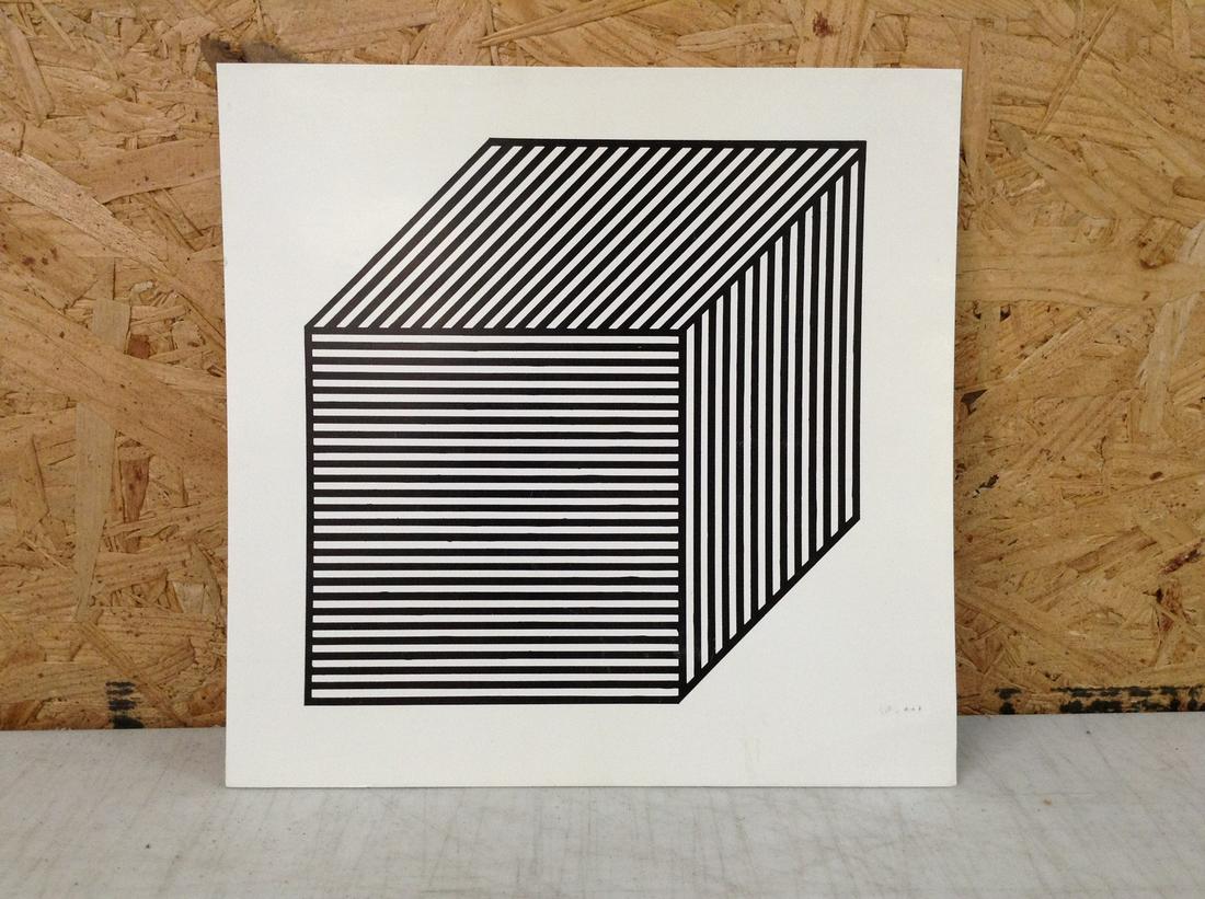 Sol Lewitt Lithograph 1982 8.75X9": Sol Lewitt Lithograph 1982 8.75X9"