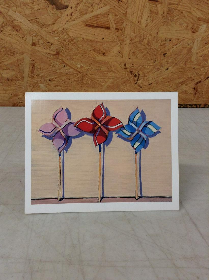 Wayne Thiebaud Card Hand Signed (Heart Drawing) Year 2011 6X4.75" (1 of 2)