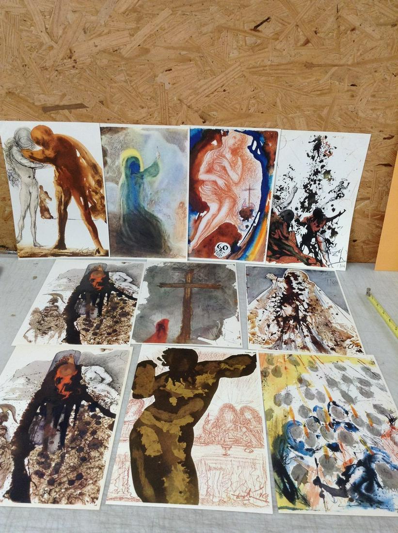 Grouping of 10 Salvador Dali Lithos Jerusalem Bible Circa 1970's 11.5X7.75" (1 of 1)
