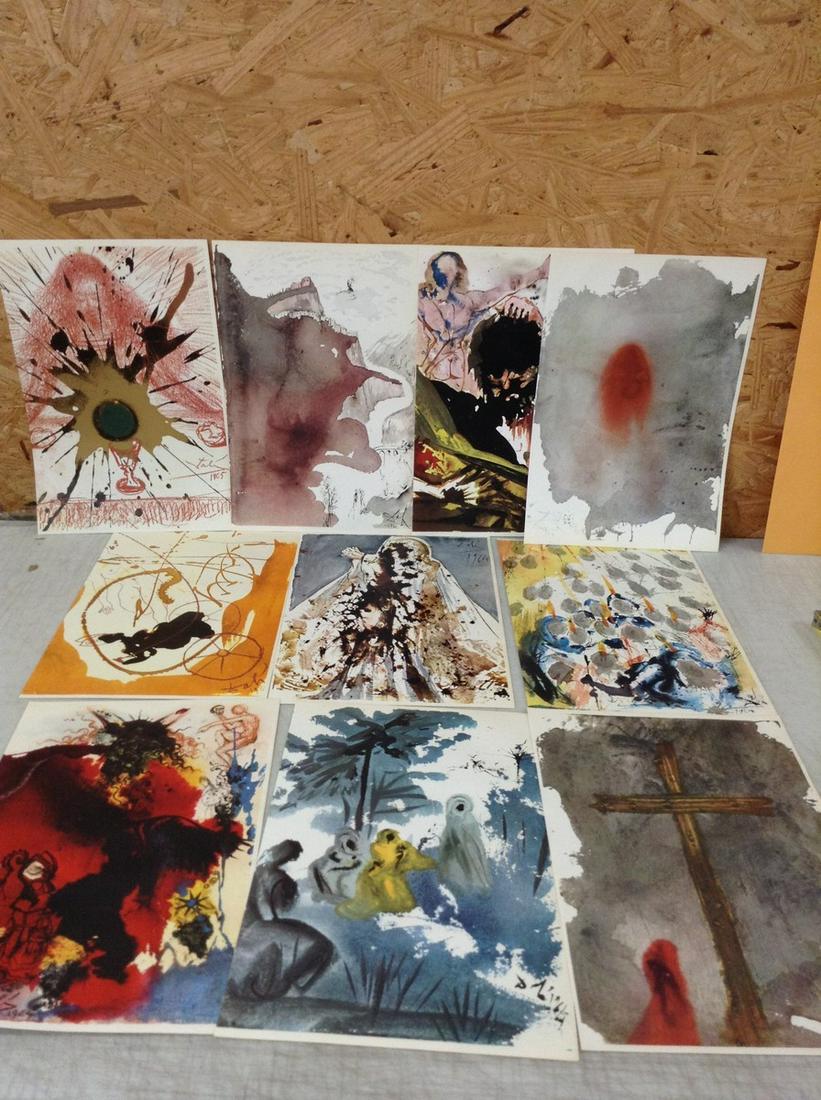 Grouping of 10 Salvador Dali Lithos Jerusalem Bible Circa 1970's 11.5X7.75" (1 of 1)
