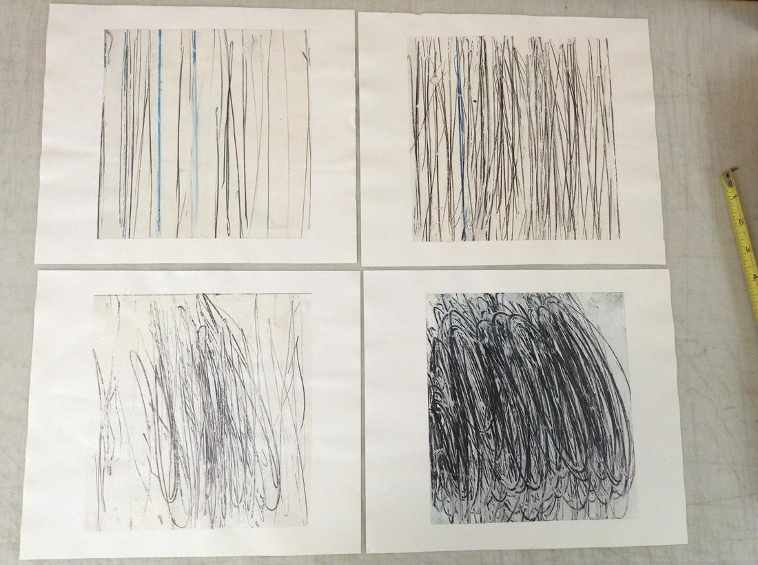 Cy Twombly Lot of 4 Lithos 10.75x9.25": Cy Twombly Lot of 4 Lithos 10.75x9.25"