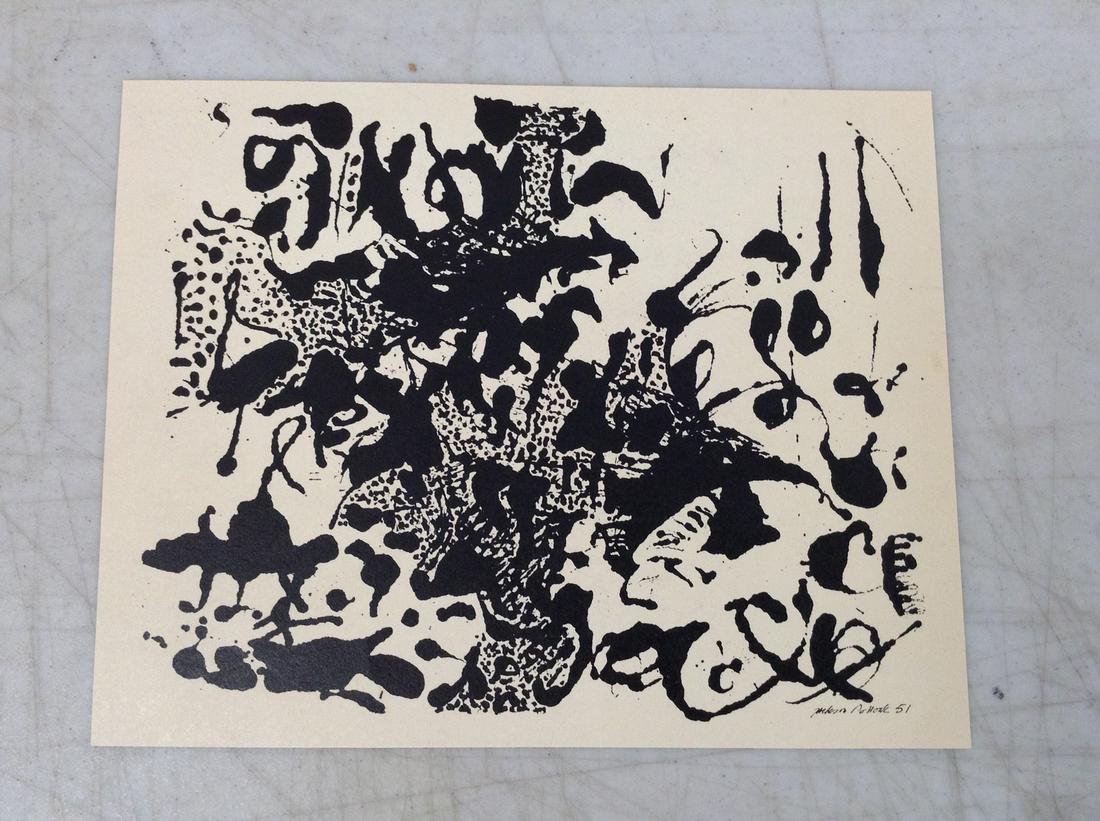 Jackson Pollock Silkscreen 8.25X6.5" (1 of 1)