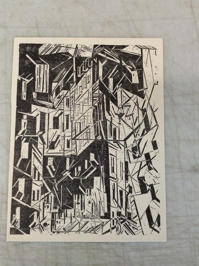 Lyonel Feininger Woodcut 7.25X5.5" (1 of 1)
