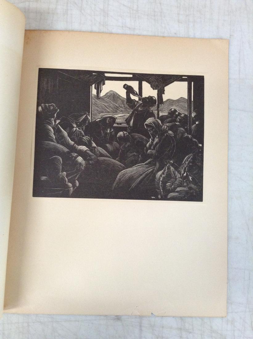 Clare Leighton Woodcut 12.5X10": Clare Leighton Woodcut 12.5X10"