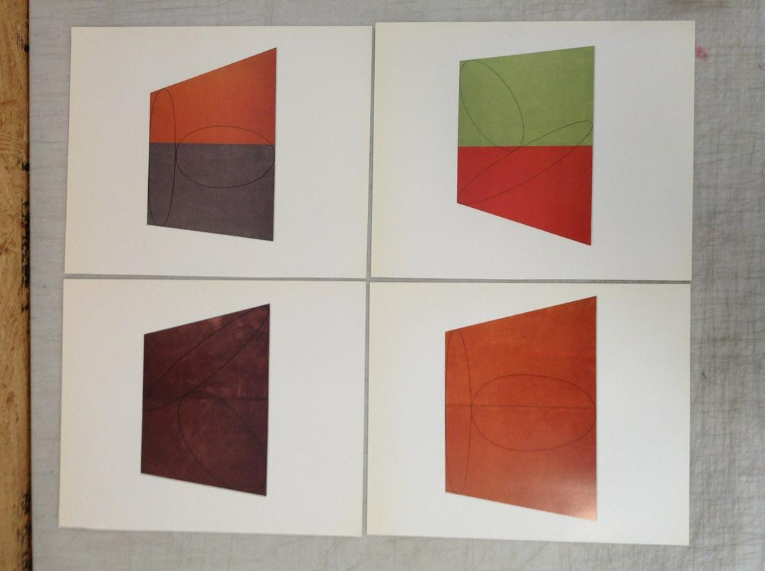 Robert Mangold Lot of 4 Print in Colors 11.5X9.25" (1 of 1)