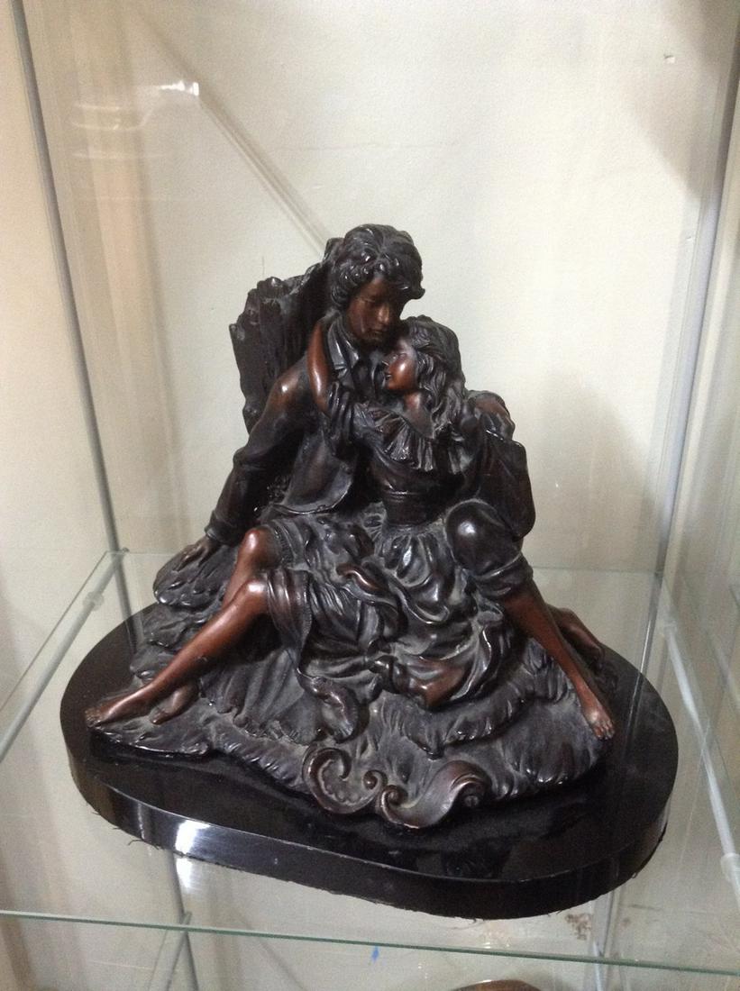 Heavy Carved Statue 11.5" across: Heavy Carved Statue 11.5" across