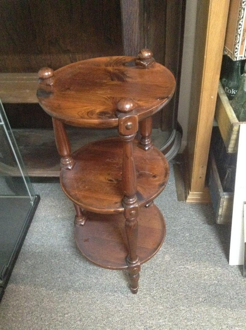 Vintage Three Tier Knotty Wood Shelf 28.5"x12" (1 of 1)