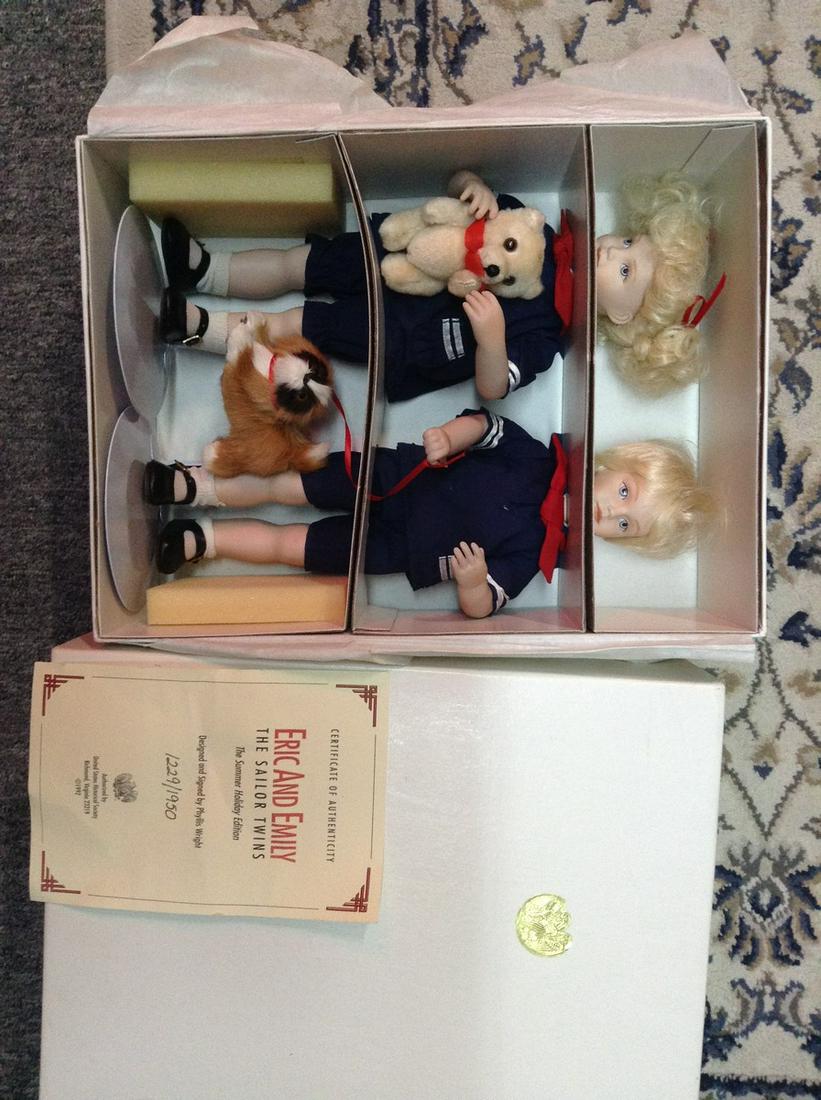 Eric and Emily The Sailor Twins Phyllis Wright Dolls with COA (1 of 1)