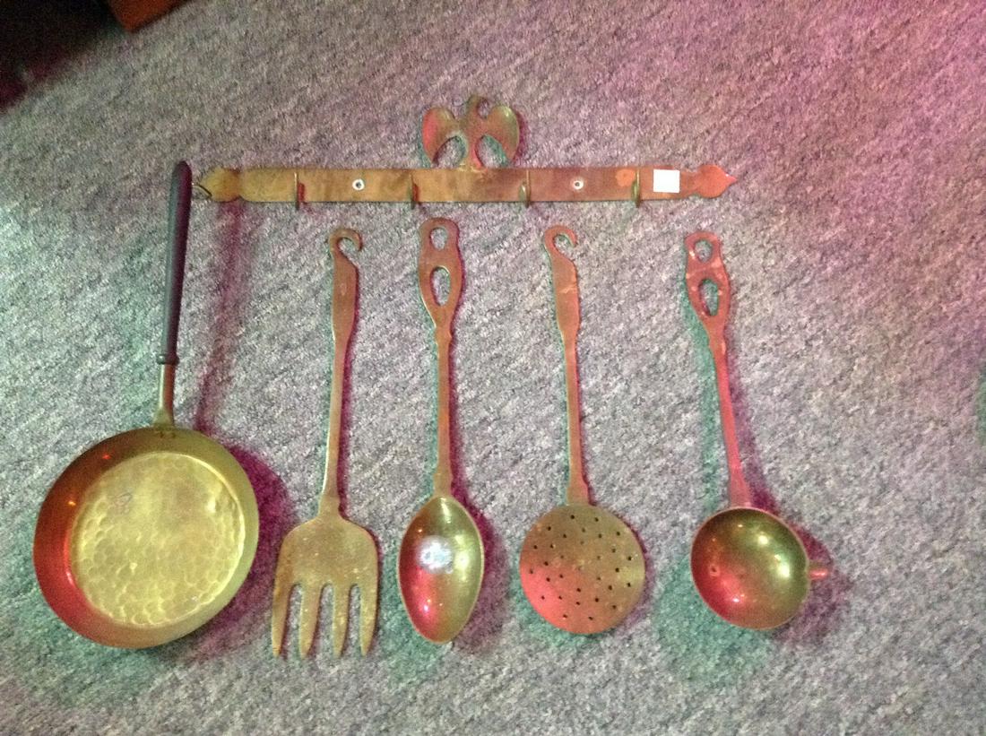 Brass Eagle Wall Hook and Brass utensils: Brass Eagle Wall Hook and Brass utensils