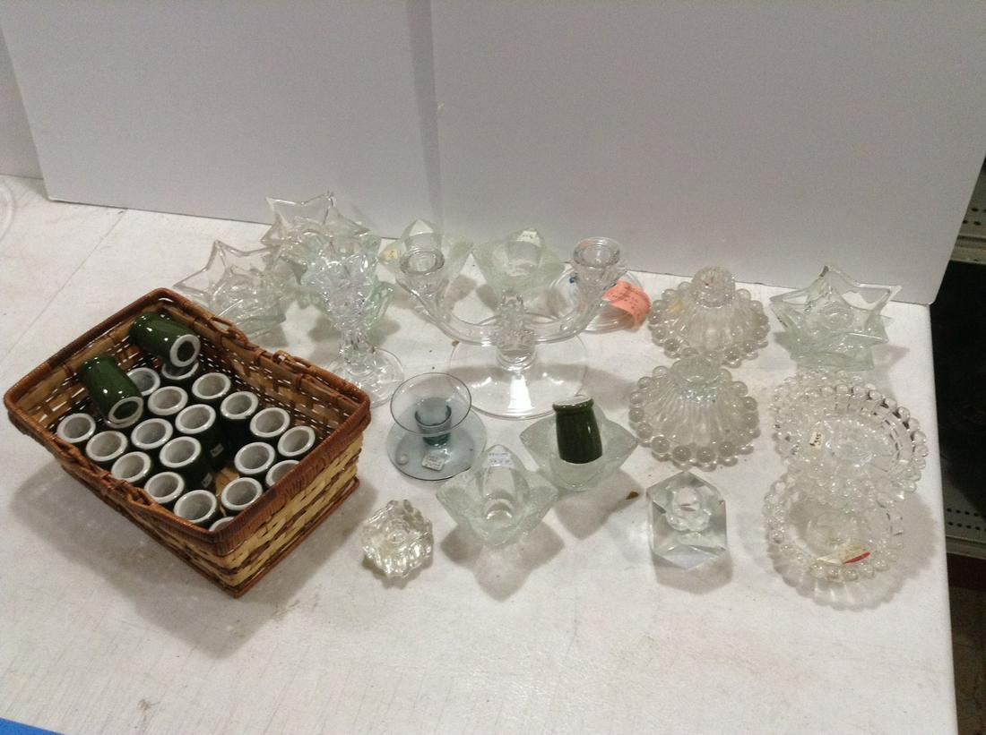 Large Lot Of Candle Holders: Large Lot Of Candle Holders