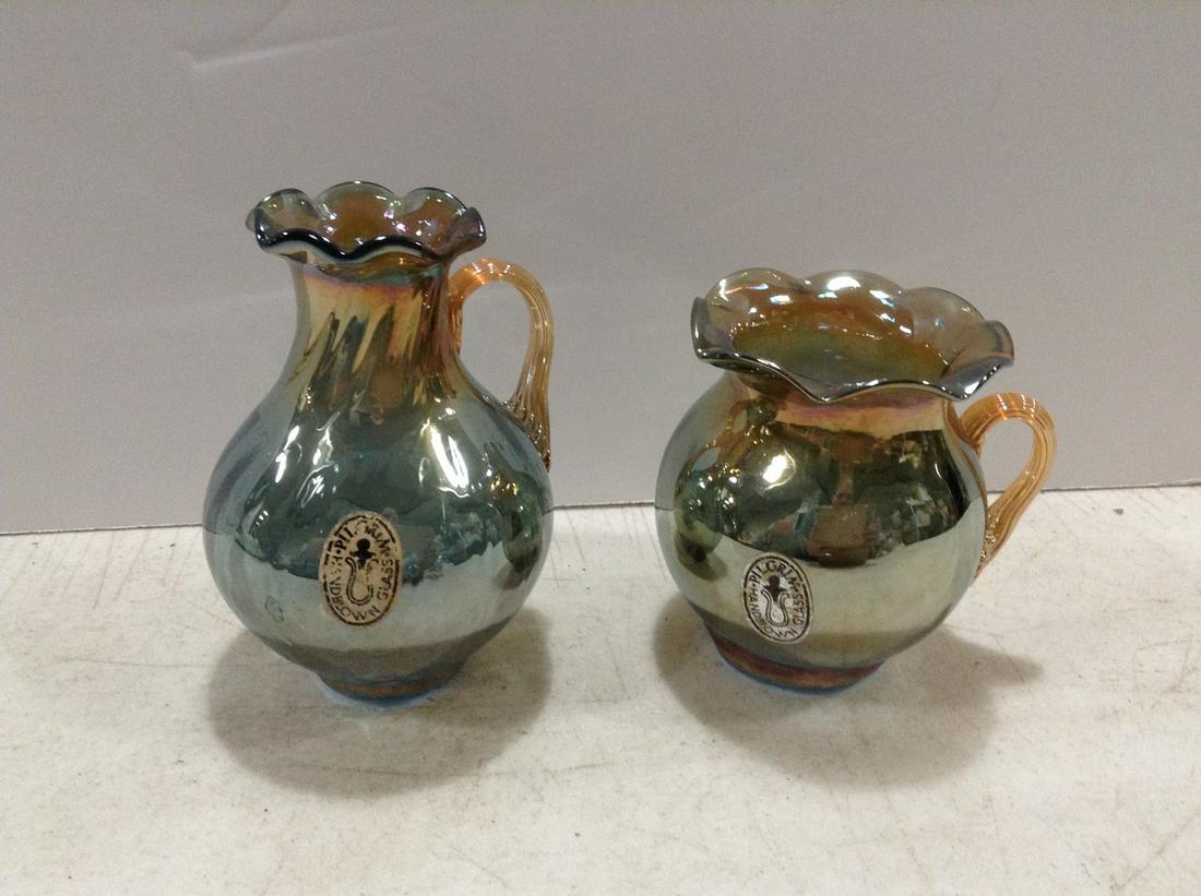 Handblown Pilgrim Glass tallest 4.5": Handblown Pilgrim Glass tallest 4.5"