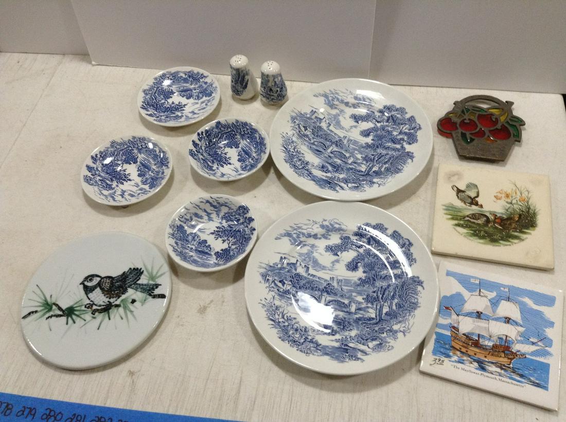 Enoch Wedgwood (Tunstall) Countryside and vintage Signed & other Trivets: Enoch Wedgwood (Tunstall) Countryside and vintage Signed & other Trivets