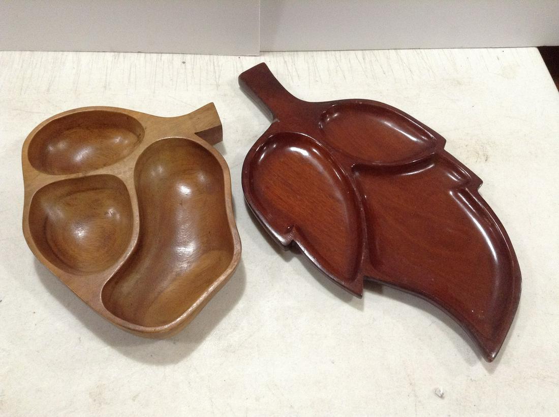 Two Wood Serving Trays Largest 17" (1 of 1)