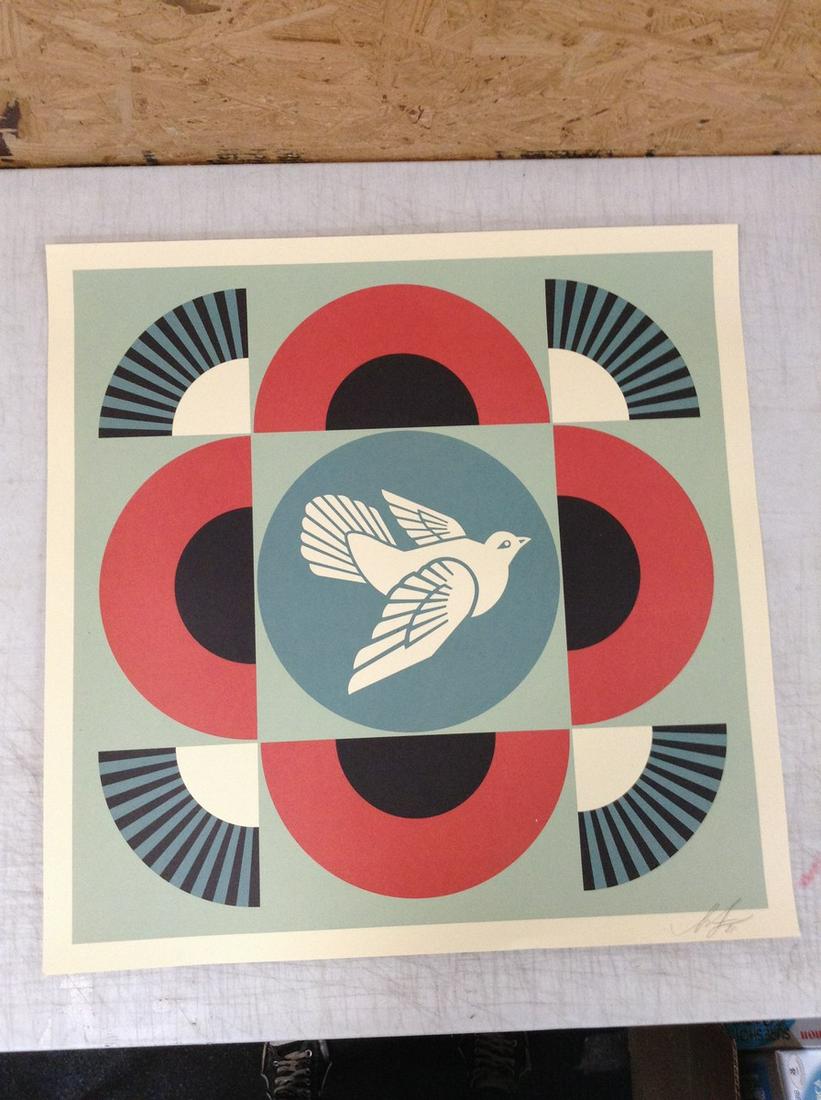 Sheppard Fairey "Dove" Lithograph Signed 24x24" (1 of 1)