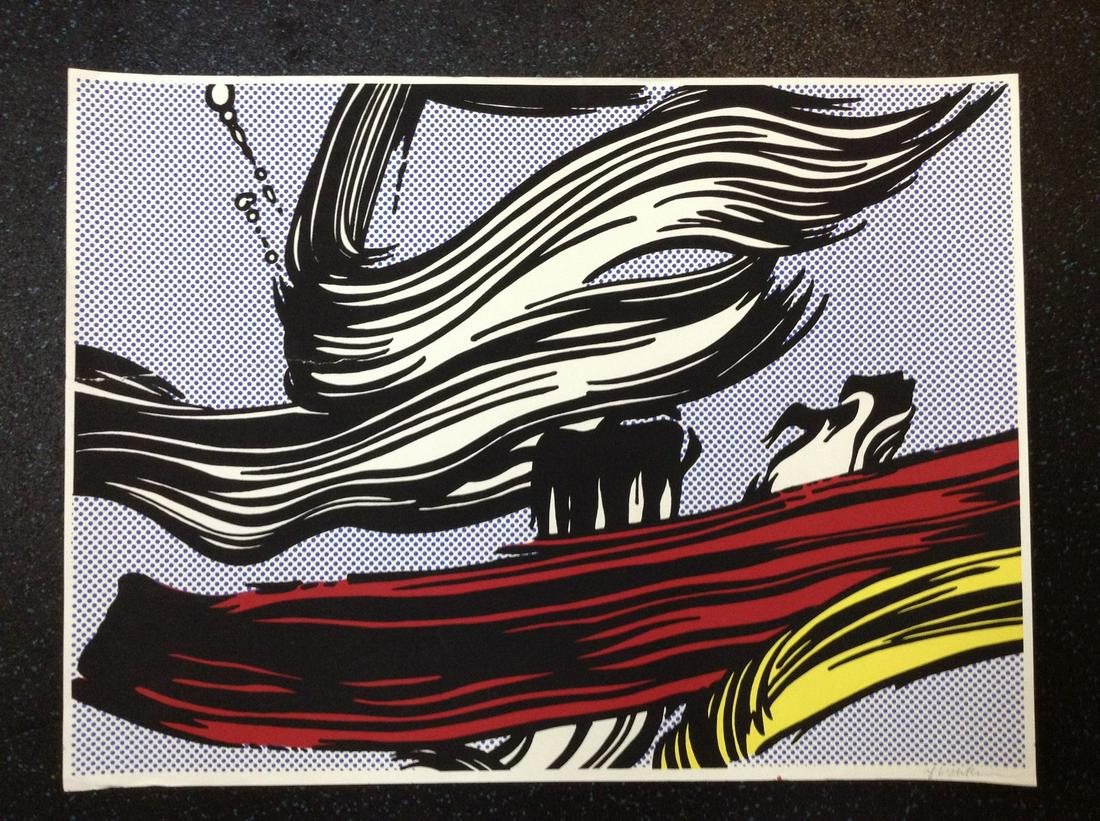 Roy Lichtenstein "Brushstroke" Screenprint 30.5x22.75" (1 of 1)