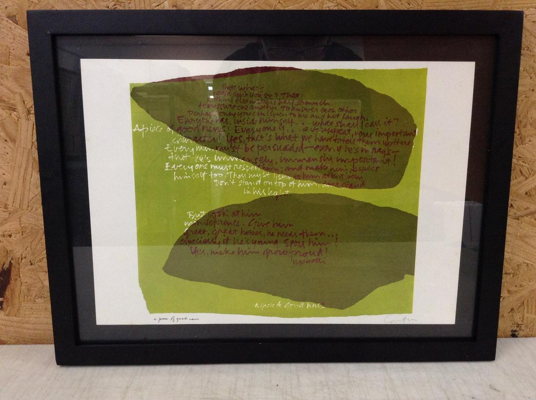 Corita Kent Signed Lithograph Framed 17.25x13.25" (1 of 1)