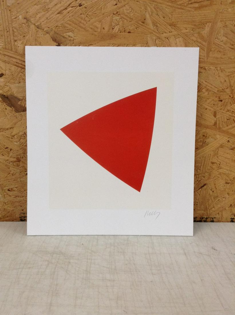 Ellsworth Kelly Print in Colors Signed (Red Shape) 12x10.75" (1 of 1)