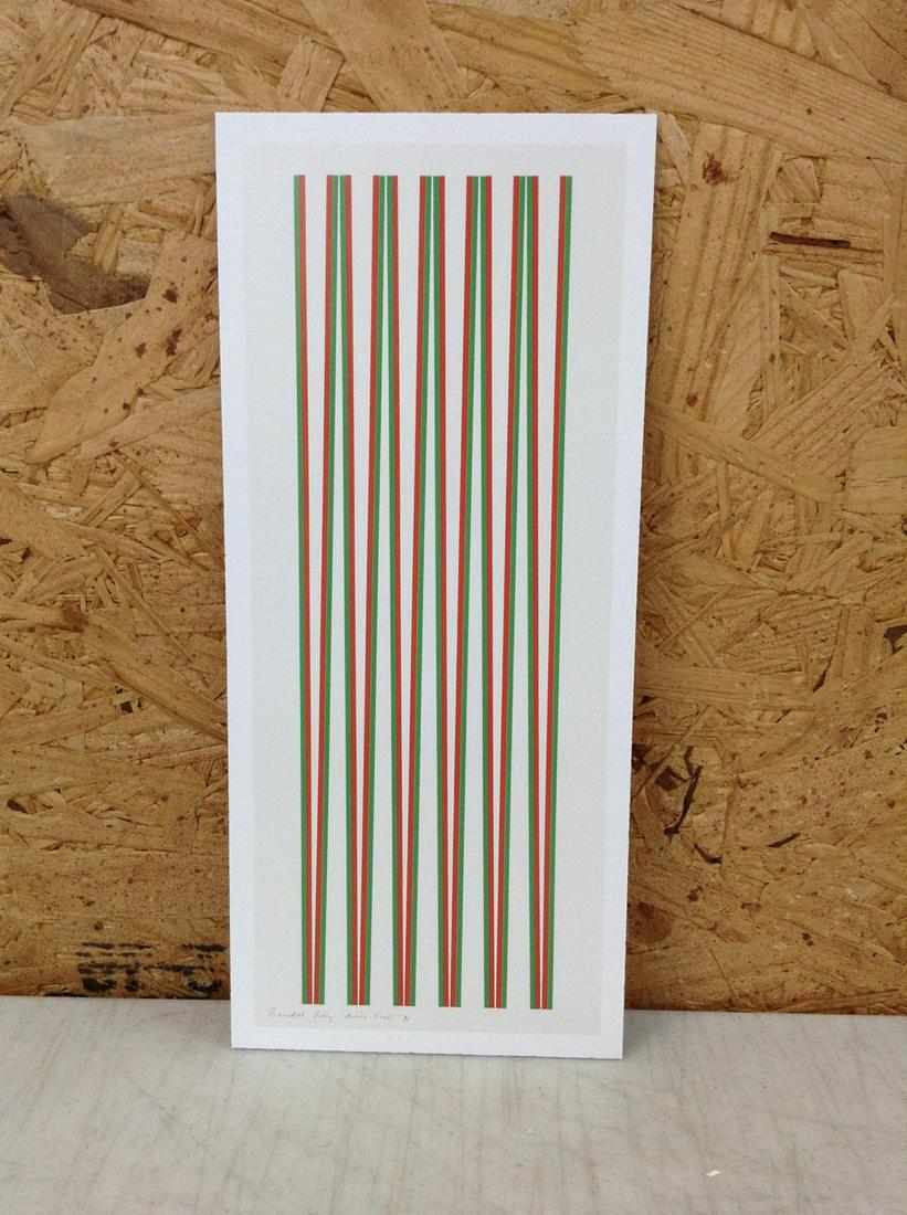 Bridget Riley Print in Colors 9.5x4.25" (1 of 1)