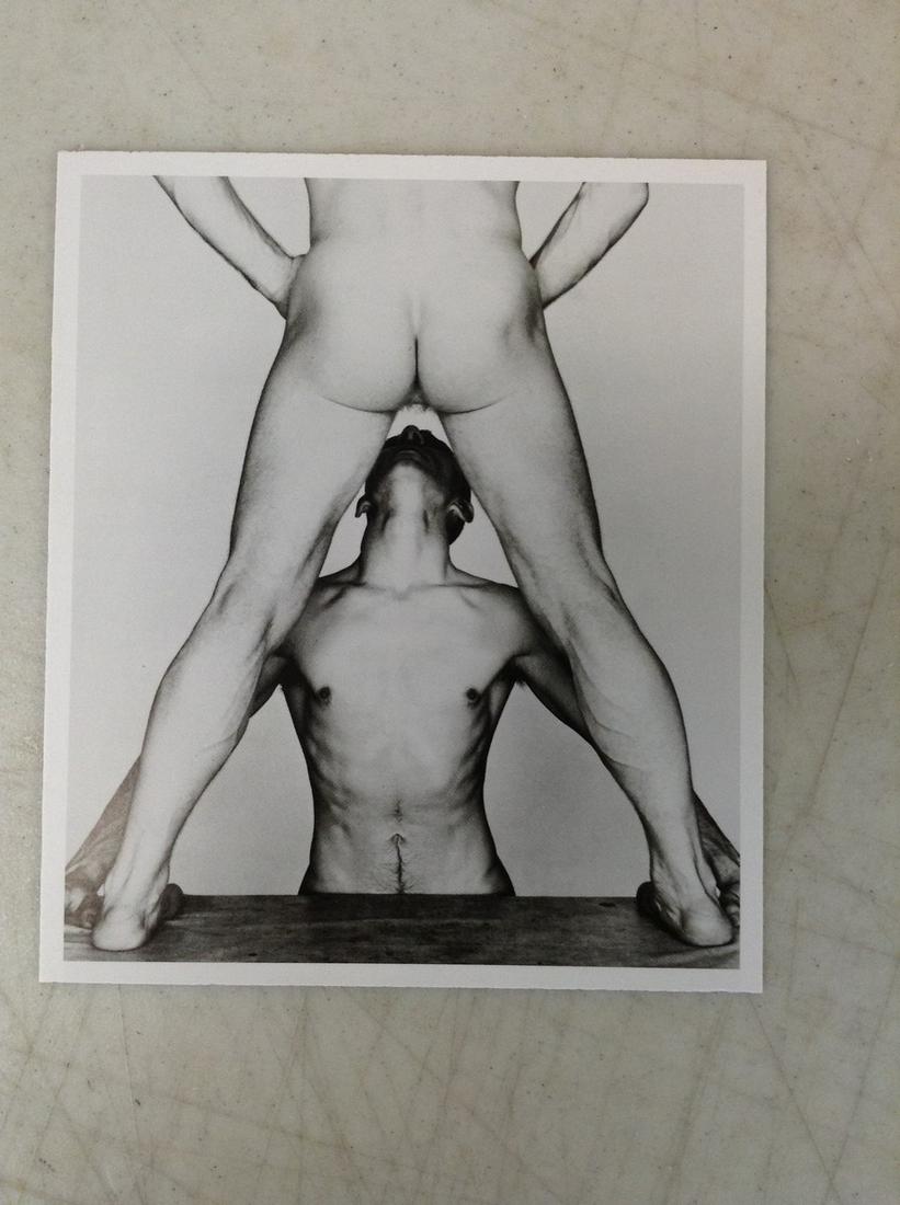 George Platt Lynes, Mel Fillini and Ted Starkowski in Background 1954 Print in Colors 6x5" (1 of 1)