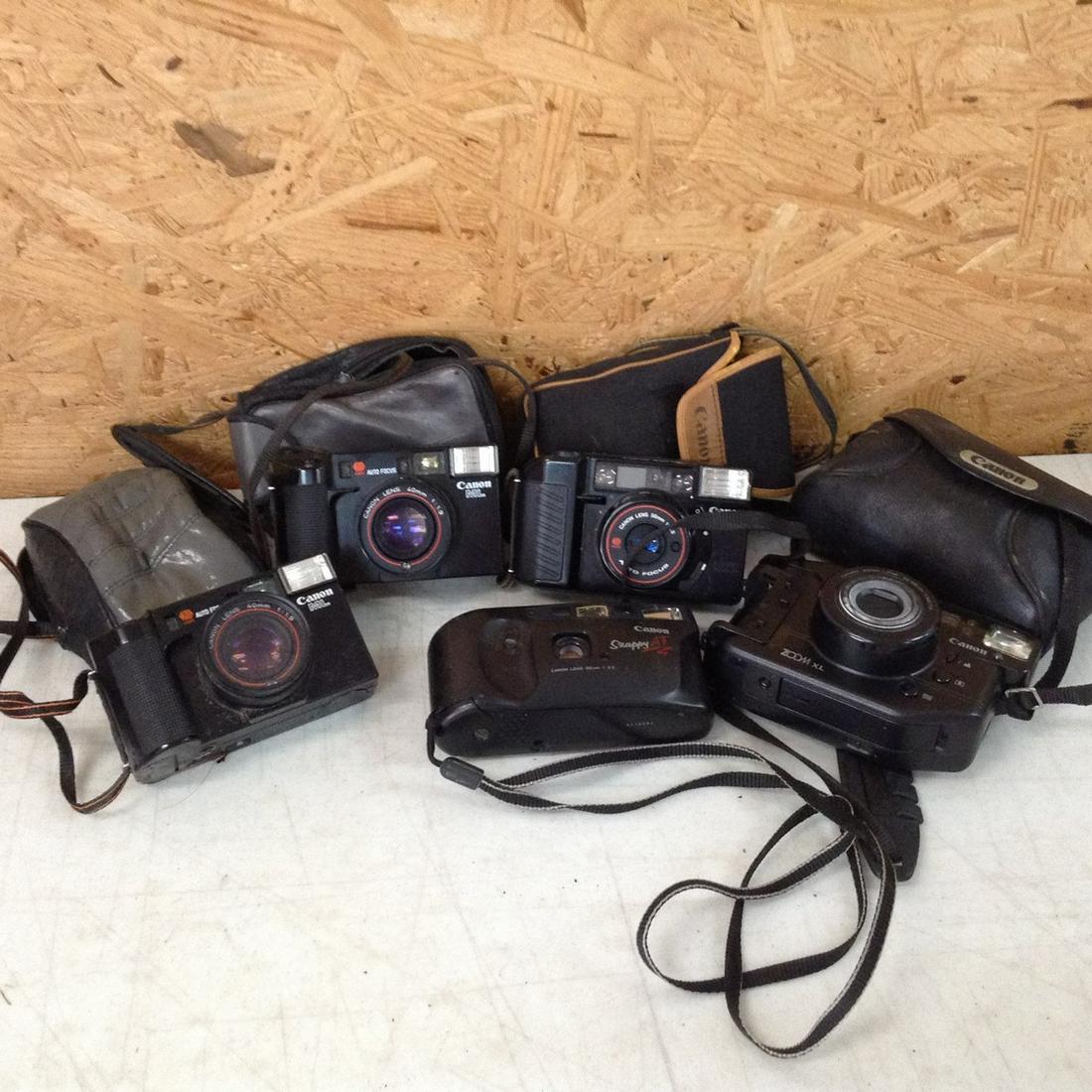 Lot of 5 Canon Point-and-Shoot 35mm cameras (1 of 1)