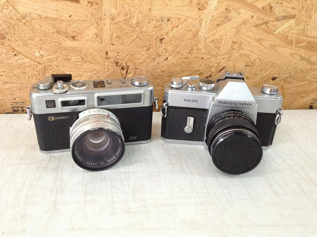 Vintage Yashica Electro 35 and Mamiya/sekor 1000 DTL 35mm cameras (1 of 1)