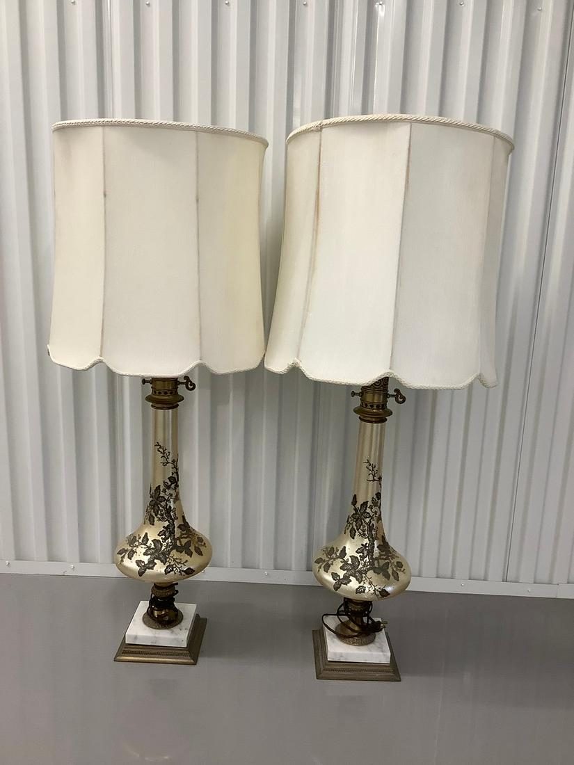 Two Marble Bass Decorative Lamps 50.5 in. (1 of 1)