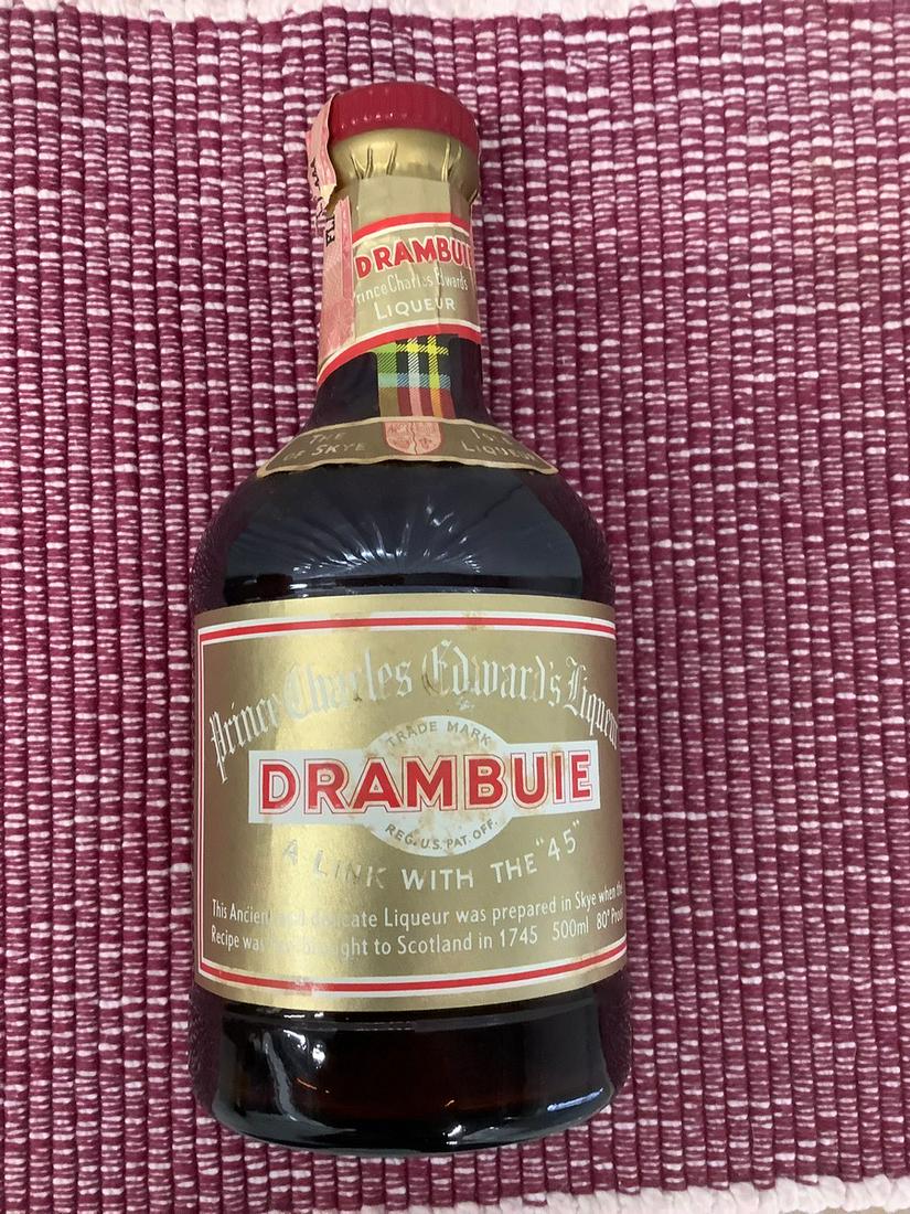 Prince Charles Edward's Liqueur Drambuie 500ml. Unopened: Any contents in bottle is Free; You are bidding on the bottle & unbroken tax stamp