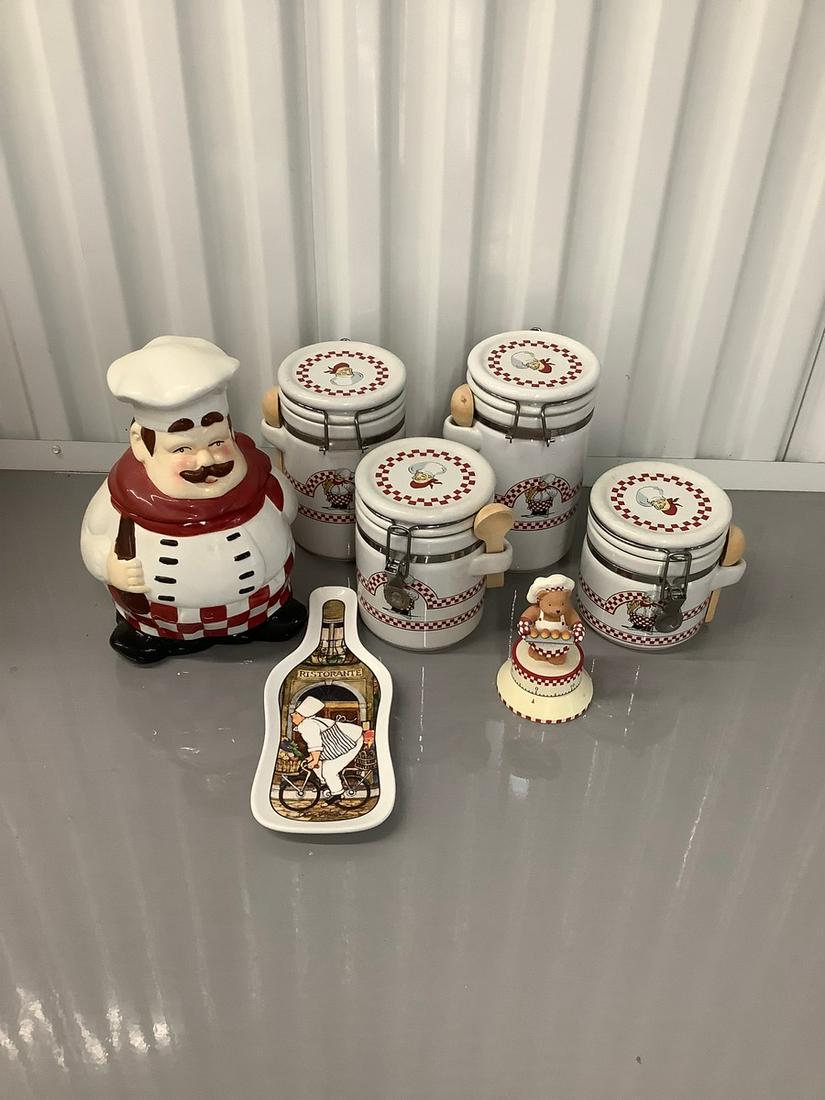 Chef Canisters, Cookie Jar, Timer and More (1 of 1)