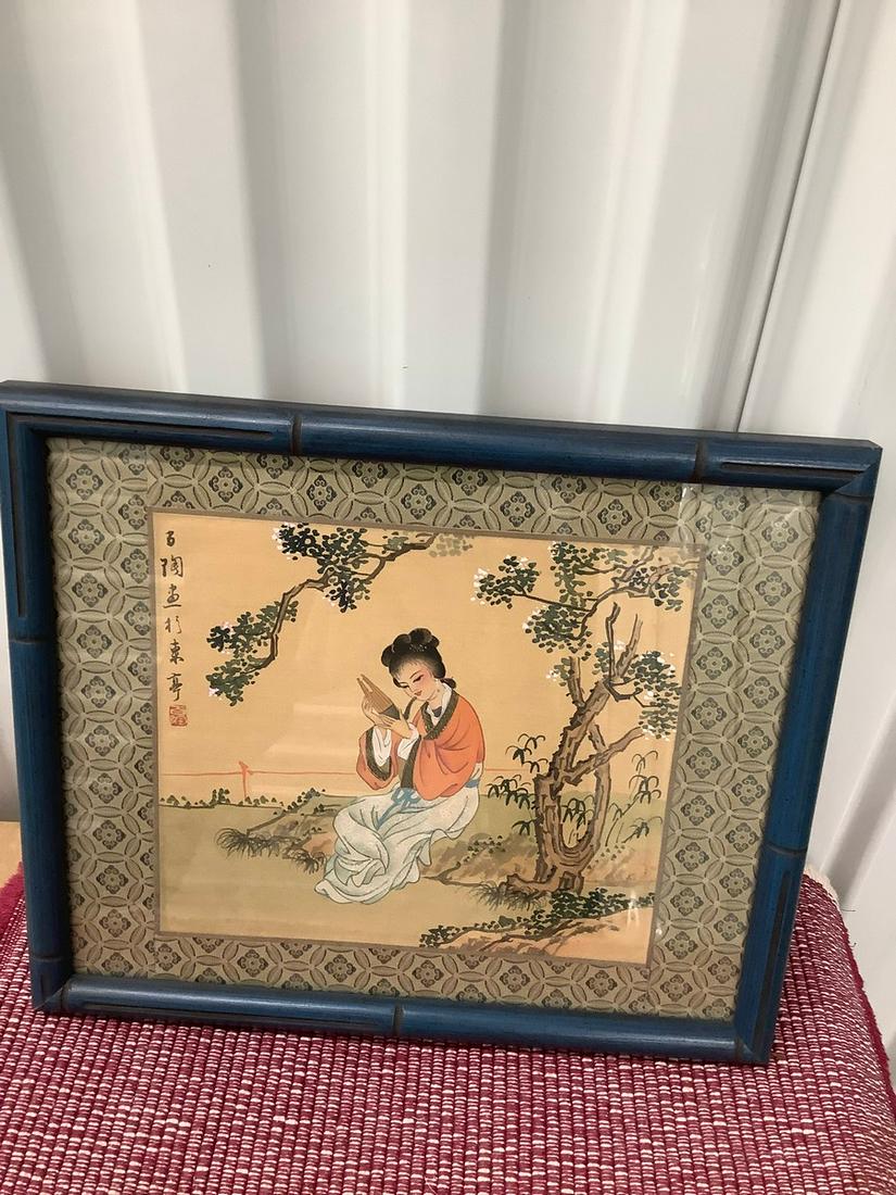 Framed Oriental Style Artwork 10.5x12.5 (1 of 1)