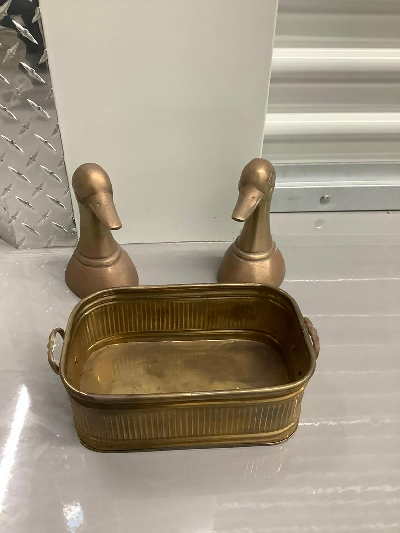 Brass duck book ends 6.5" and more (1 of 1)
