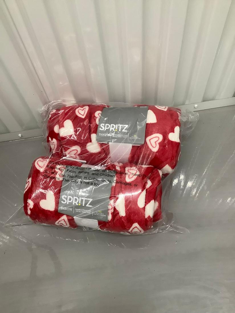 2 Spritz Throws 50x60: 2 Spritz Throws 50x60