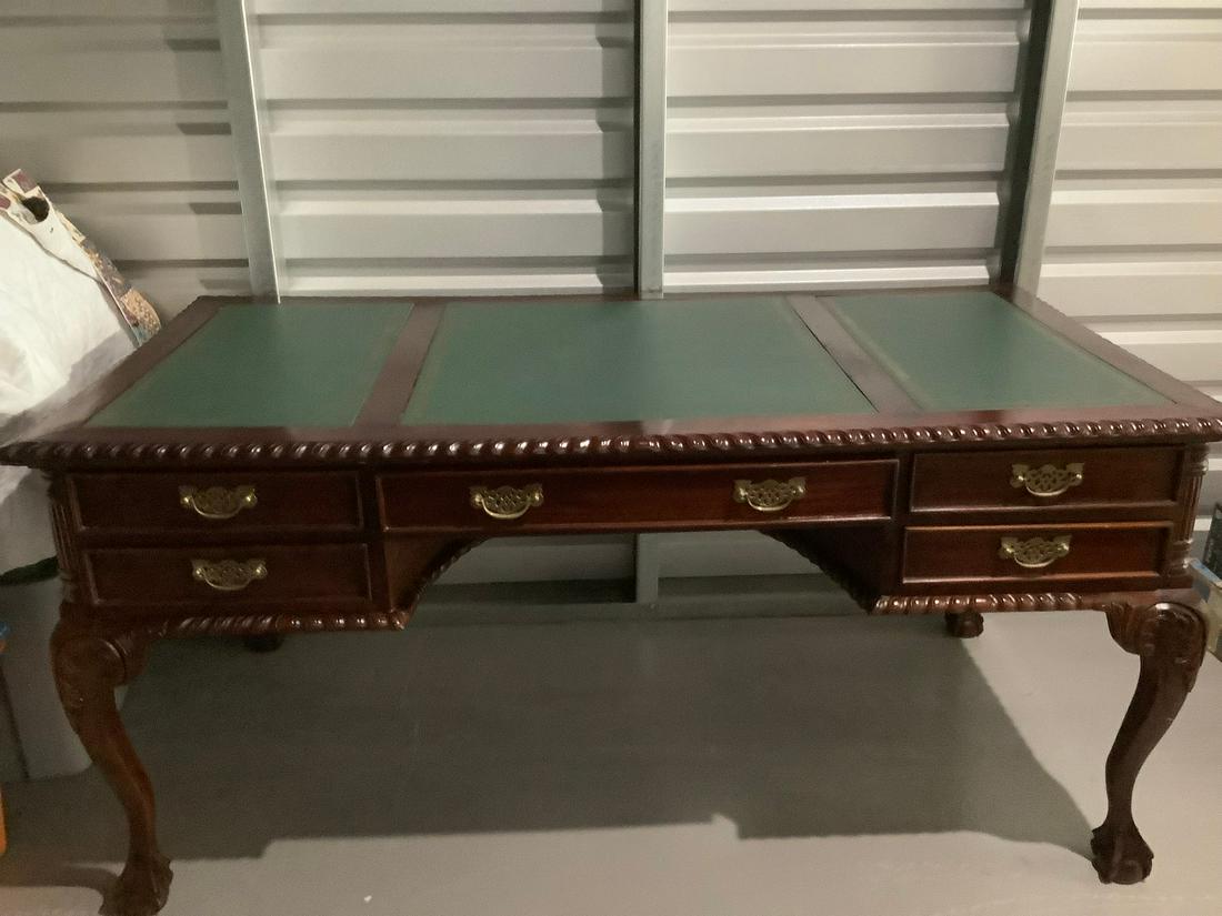 Leather Top Desk 64x33.5x30: Leather Top Desk 64x33.5x30