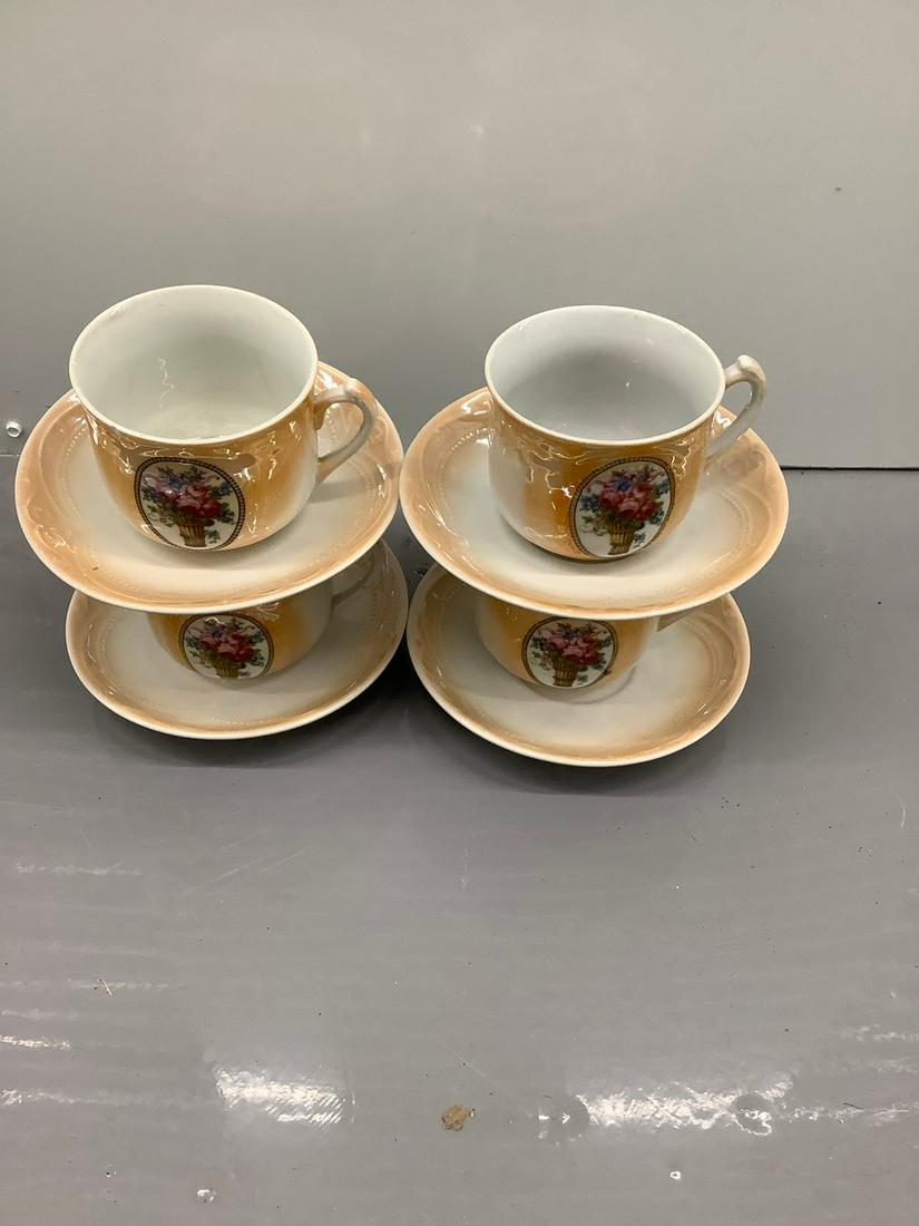 FC Co., Germany 4 piece tea cup and saucer set (1 of 1)