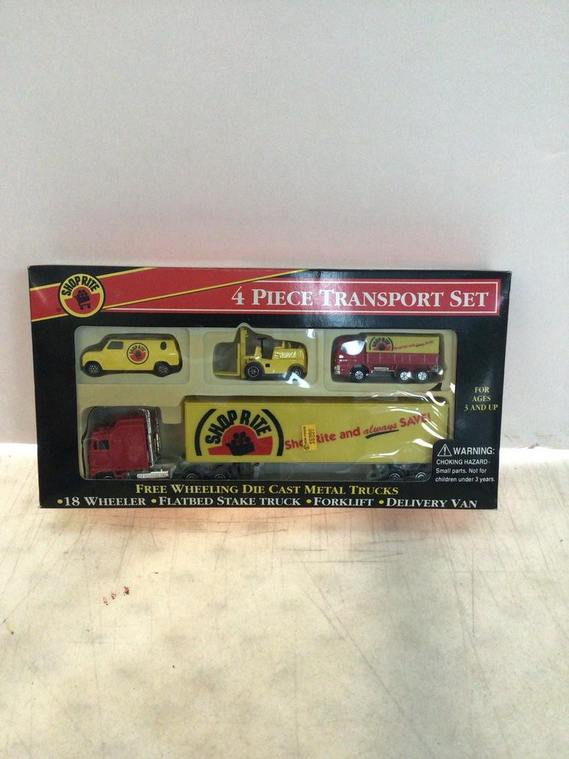 shoprite 4 piece transport set free wheeling die cast metal truck (1 of 1)
