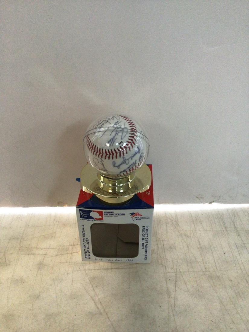 1998 surf team ball signed in baseball case (1 of 1)